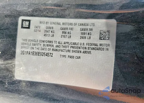 2014 Chevrolet Camaro Ls from USA, damaged, VIN 2G1FA1E36E9264572